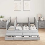  Krevet s ladicama Siva Sonoma 135 cm Konstruirano drvo | shoptok.hr