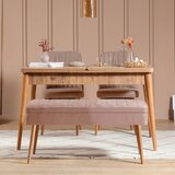 Hanah home Vina 0900 - 3 - Atlantic, Stone Atlantic PineStone Extendable Dining Table & Chairs Set (4 Pieces) | ePonuda.com