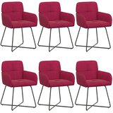  Trpezarijske stolice 6 pcs Baršun Vinska crvena | shoptok.hr
