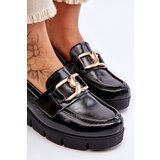 Boto LEMAR Black Felicita Patent Wedge Loafers | Eponuda.ba