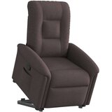  Naslanjač s funkcijo vstajanja temno rjavo blago, (21824846) | Shoptok.si