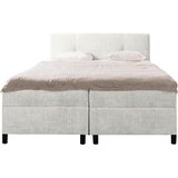 MID.YOU POSTELJA Z VZMETNICO 180 cm x 200 cm , les, tekstil krem barve | Shoptok.si