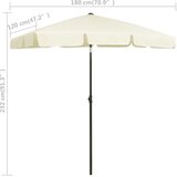 Suncobran za plažu žuta boja pijeska 180 x 120 cm | shoptok.hr