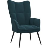  Stolica za opuštanje plava baršunasta | shoptok.hr