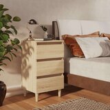 vidaXL Nočna omarica z lesenimi nogami sonoma hrast 40x35x69 cm | Shoptok.si