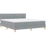 Krevet s opruga kutije Svijetlo siva 180 x 200 cm tkanina | Eponuda.com