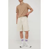 Wrangler Kratke hlače s dodatkom lana za muškarce, boja: bež