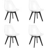 Mark stolica - prozirne / crne noge x 4 | shoptok.hr