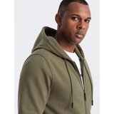 Ombre BASIC men's cotton stretch sweatshirt - olive | Shoptok.si