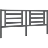  Uzglavlje za krevet sivo 186 x 4 x 100 cm od masivne borovine | Eponuda.com