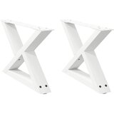  Noge za klub stolić 2 kom Bijele 60 x (30-31,3) cm Čelik | shoptok.hr