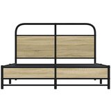 vidaXL Posteljni okvir brez vzmetnice 120x190 cm sonoma hrast inž. les | Shoptok.si