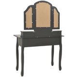 vidaXL Mizica za ličenje s stolčkom siva 100x40x146 cm les pavlovnije | Shoptok.si
