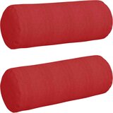  Valjkasti jastučići 2 pcs Crvena Ø 25 x 70 cm tkanina | shoptok.hr