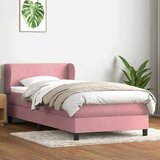 Box spring postelja z vzmetnico roza 80x210 cm žamet, (21792173) Cene