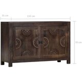 vidaXL Komoda s izrezbarenim uzorcima 110x35x70 cm masivno drvo manga | shoptok.hr