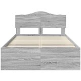  Konstrukcija postelje z vzglavjem Siva Sonoma 120 x 200 cm, (5000102366) | Shoptok.si