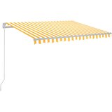 Tenda na ručno uvlačenje s LED svjetlima 300x250 cm žuto-bijela | Eponuda.com