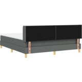 vidaXL Postelja z vzmetnico Temno siva 180x200 cm tkanina | Shoptok.si