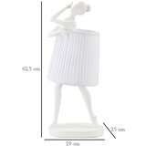 Mauro Ferretti Bijela stolna lampa s tekstilnim sjenilom (visina 62,5 cm) Ballet – | shoptok.hr