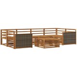 vidaXL Zunanja garnitura za sedenje 7 pcs Naravna Masiven les akacije, (5000279611) | Shoptok.si