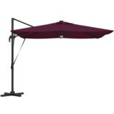  Kantilever Roma Suncobran s LED-ima Bordo crvena 286x285x270 cm Aluminij | shoptok.hr