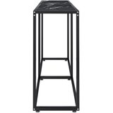  Konzolni stol boja crnog mramora 160x35x75,5 cm kaljeno staklo | shoptok.hr