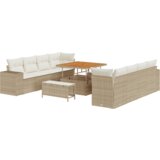  Garnitura od 11 dijelova za vrt s jastučićima bež poli ratan akacija | shoptok.hr