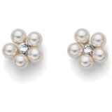  Ženske oliver weber flower pearl crystal mindjuše sa swarovski belim kristalom ( 22774 ) Cene