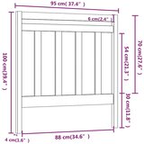  Uzglavlje za krevet 95 x 4 x 100 cm od masivne borovine | Eponuda.ba