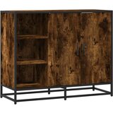 vidaXL Komoda dimljeni hrast 92x35x76 cm konstruirano drvo | shoptok.hr