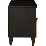 vidaXL TV omarica Črna in zlata 70 x 33 x 46 cm trden mangov les | Shoptok.si