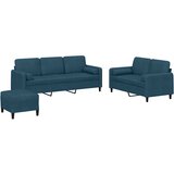  3-dijelni set sofa s jastucima plavi baršunasti | shoptok.hr