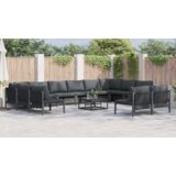vidaXL Vrtna sedežna garnitura 12 pcs antracit siva Jeklo | Shoptok.si