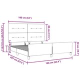  Krevet Odjeljak Tamno Zelena 160x200 cm Baršun | shoptok.hr