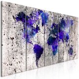  Slika - World Map: Ink Blots (5 Parts) Narrow 200x80 Cijene