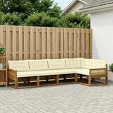  Set vanjskih sofa 5 kom. Prirodna i krem | shoptok.hr