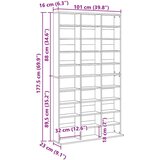 Cd ormar Umjetnički hrast 101 x 23 x 177,5 cm Konstruirano drvo | shoptok.hr
