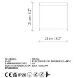 Opviq Zidna lampa Bera-15306, 15x15x11cm, IP20, Zlatna boja | Eponuda.ba