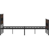 Metalni okvir kreveta bez madraca smeđa boja hrasta 150x200 cm | shoptok.hr