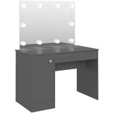 The Living Store Toaletna mizica z LED lučkami 110x55x145 cm MDF siva - Mizica Za Ličenje, (21494797) | Shoptok.si
