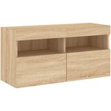  Zidni TV ormarić s LED svjetlima boja hrasta 80x30x40 cm | shoptok.hr
