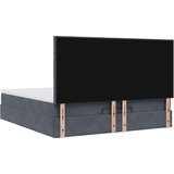 vidaXL Okvir kreveta s madracima tamnosivi 200x200cm baršunasti | shoptok.hr