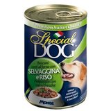 Monge Special Dog divljač i pirinač, komadići hrane za pse u konzervi 400g