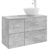 vidaXL Komplet pohištva za kopalnico 2 pcs Betonsko siva, (5000245932) | Shoptok.si
