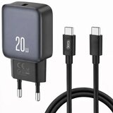 XO l153 usb tip c kućni punjač 20w pd + tip c kabl crni ( 0358 ) Cene