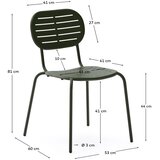 Kave Home Tamno zelena metalna vrtna stolica Brai – | shoptok.hr