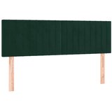 Krevet box spring s madracem LED tamnozeleni 140x190 cm baršun | Eponuda.com