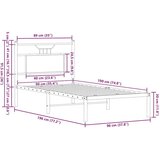  Okvir kreveta bez madraca boja hrasta sonome 90 x 190 cm drveni | shoptok.hr