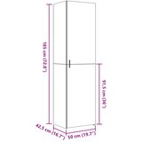  Visoka komoda bijela 50x42,5x185 cm od konstruiranog drva | shoptok.hr